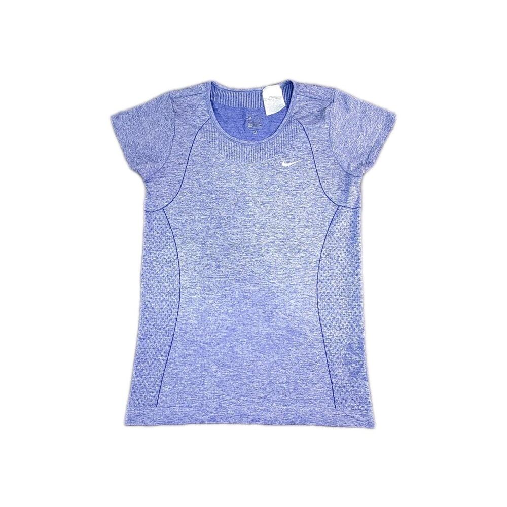 Nike Dri Fit Purple Heathered Sz M Short Sleeve Athletic T Shirt Women's C21-110